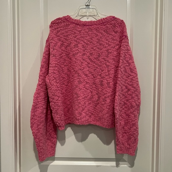 NEW Helmut Lang Pink chunky wool sweater - Picture 10 of 11